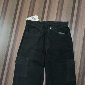 DG-34 Size-28  Cargo Straight Women Denim Jeans