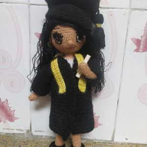 Handmade Crochet Graduation Doll