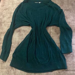 Green Stretchable Sweater