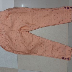 Peach Colour Pant Kurta Set For Women