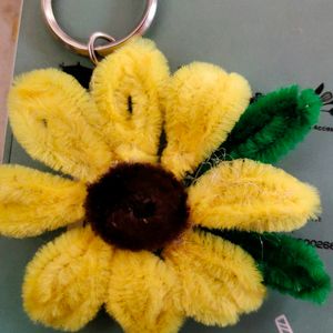 Handmade Sunflower Keychain