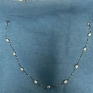 Silver Pearl Necklace