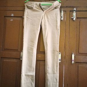 Cream Denim Jeans