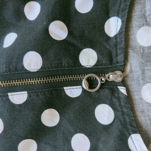 Polka Dot Denim Short Dress