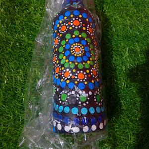 Handpainted Manadal Art Glass Bottles