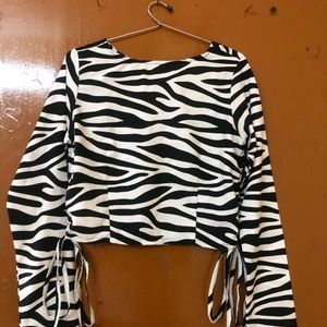 Zebra Print Crop Top