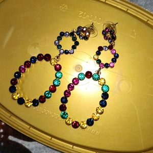 Multi Colour Long Earrings