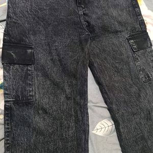 Black Shade Straight Jeans (6 Pocket)