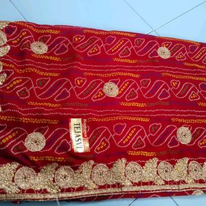 Karvachauth Special CHUNARI Saree With Blouse