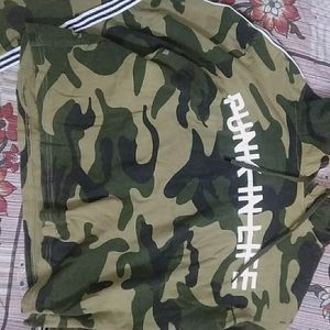 Army Print Crop Top