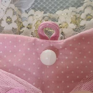 Baby Pink lacy frilly heart shaped  SLING