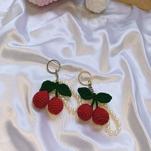 Aesthetic Cherry Keychain 🍒