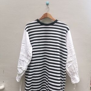 Black & White Sweatshirt Dress