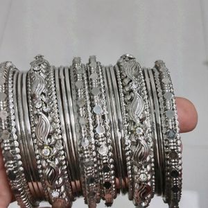 Silver Bangles Set