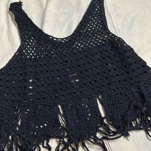 Cute Black Bohemian Top