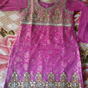 banarsi  kurti with net