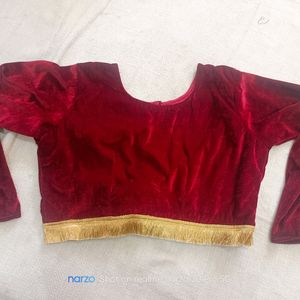 Maroon Colour Velvet Blouse