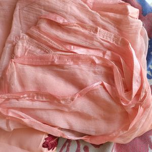 Embroided Peach Suit Fabric