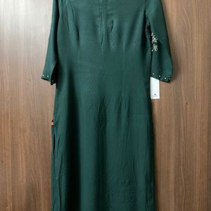 Bottle Green “W” Kurta