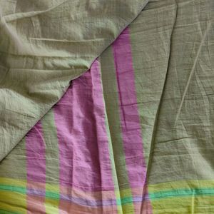 Green Stripe Border Saree (Women's)