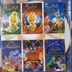 6 In 1 Tinker Bell And Aladdin Movie Series DVD