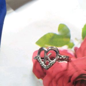 Initial Silver Ring