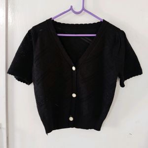 Knit Cropped Cardigan