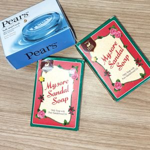 Mysore Sandal Soap-Free Pears Soap