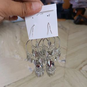 Silver Big Size Earrings