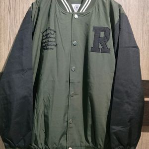 Men's Solid  Varsity Jacket