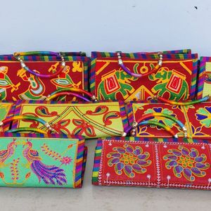 Kutchi HandWork  Colourful Clutches