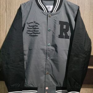 Men's Solid  Varsity Jacket