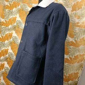 Women Warm Jacket Navy Blue