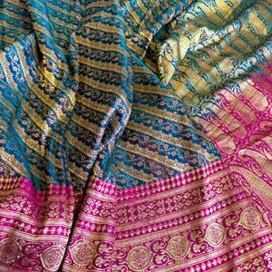 100% Pure Himroorani Mulberry Silk Saree