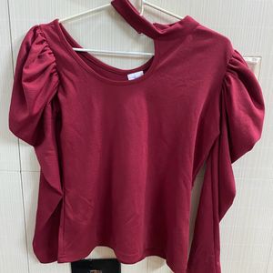 Maroon Party Wear Top