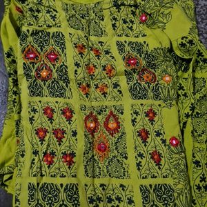 bandhej work kurta