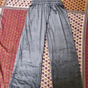 Shinning Grey Velvet Plazzo Pant