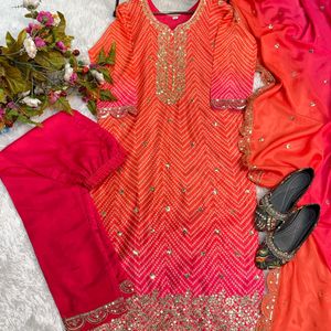 Bandhni Print Kurta Set✨