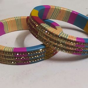 New Lac Lehriya Pattern Bangle