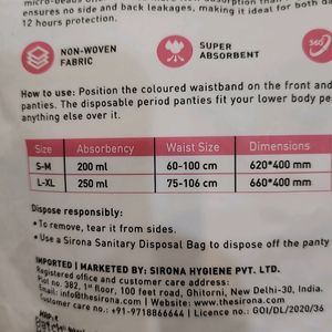 Disposable Periods Panty