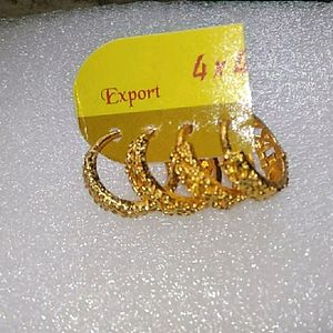 Earings Cute Golden Ring