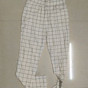 Black And White Checked Pants