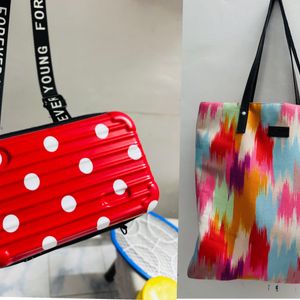 Handbag With Sling Bag