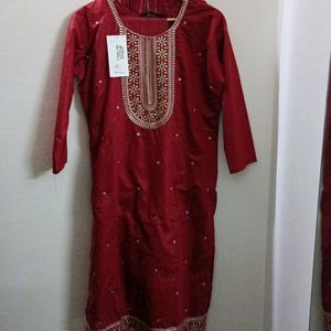 EMBROIDERED PARTY WEAR KURTI SET