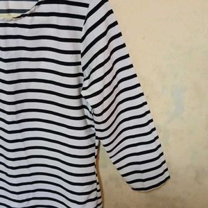 Black And White Striped Top