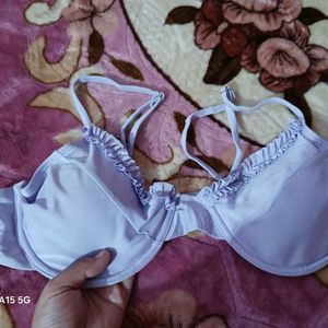 Frilled Underwired Padded Lavender Brallete 👙