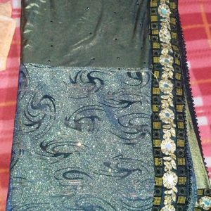 Fabric Sarees With Digean 5m