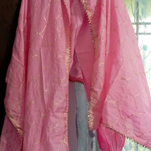 A-Line Frock With Afghani Salwar Dupatta