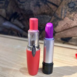 Pink And Purple Lipsticks Combo