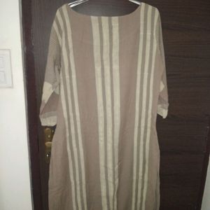 Beautiful Light Brown Kurta With No Falls